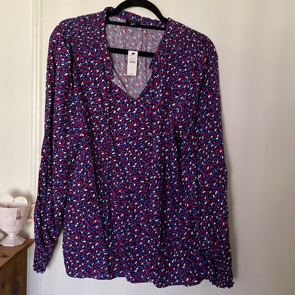 NWT Talbots Confetti Print Pulliover